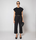 Gigi Cropped Sweater Vest | Black