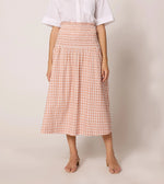 Azita Midi Skirt | Bellini Plaid Bottoms Cleobella