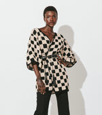 Brenda Crochet Cardigan | Black/White Tops Cleobella
