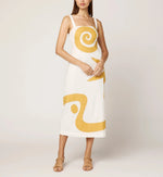Brie Midi Dress | Ivory/Ochre Dresses Cleobella