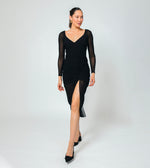 Chantal Mesh Midi Dress | Black Dresses Cleobella