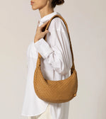 Dylan Woven Handbag | Dark Tan Totes Cleobella