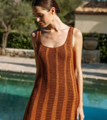 Ginger Hand Crochet Midi Dress | Terracotta Multi Dresses Cleobella 