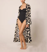 Kendra Kimono | Osaria Black/White Swim-Onepiece Cleobella