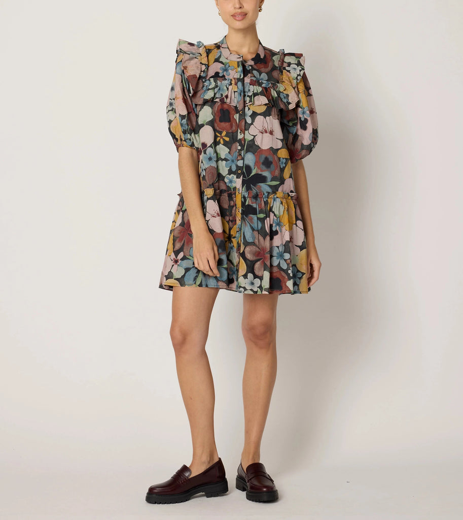 Tatiana Mini Dress | Foraged Violets Dresses Cleobella