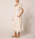 Yesenia Midi Dress | Ivory Eyelet Dresses Cleobella