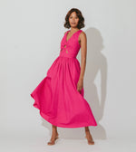 Charaya Ankle Dress | Magenta Dresses Cleobella