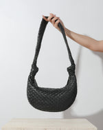 Dalary Woven Hobo Bag | Black Leather Totes Cleobella