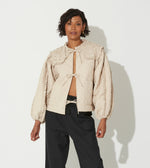 Frida Jacket | Oatmeal Jackets Cleobella | Sustainable fashion | Sustainable Jackets | Ethical Clothing |