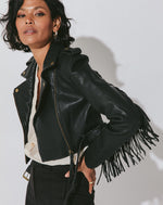 Fringe Leather Jacket | Black Jackets Cleobella 