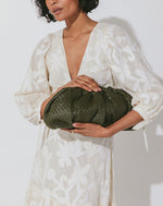 Gigi Woven Clutch | Olive Weekenders Cleobella