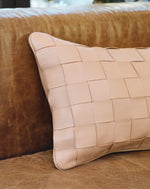 Leather Lumbar Pillow | Beige Home Cleobella 