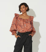 Neve Blouse | Rhode Paisley Tops Cleobella | Sustainable fashion | Sustainable Blouses | Ethical Clothing |