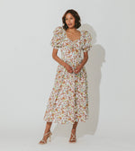 Penelope Midi Dress | Enya Dresses Cleobella | sundress | bright summer dresses | vacation dress |