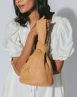 Riley Knot Woven Bag | Camel Totes Cleobella
