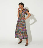 Solana Midi Dress | Mosaic Ikat Dresses Cleobella | Sustainable fashion | fall dresses for wedding guests | fall dresses for women |