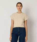 Gigi Sweater Vest | Cream