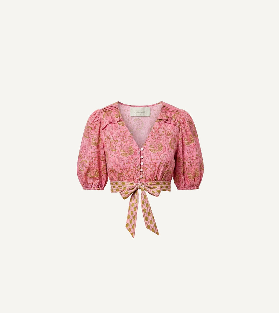 Amina Top | Wildflower Prism Pink Tops Cleobella 
