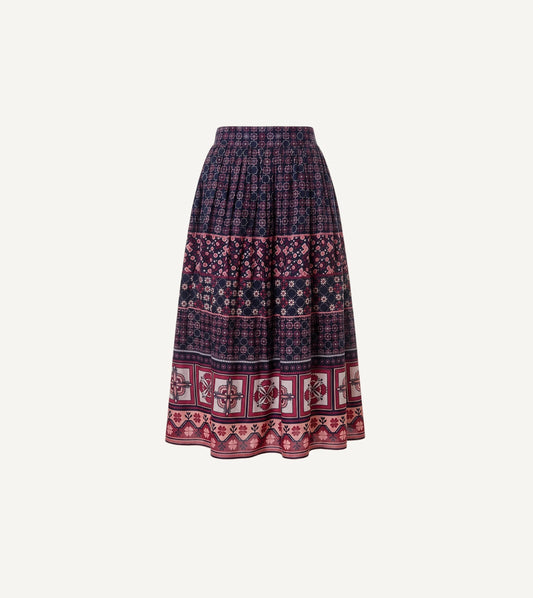 Aneeta Midi Skirt | Zocalo Rose Tan Bottoms Cleobella 