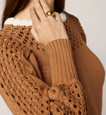 Anwen Sweater | Brown/Ivory Tops Cleobella 
