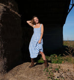 Ardena Ankle Dress | Blue Bonnet Gingham Dresses Cleobella 