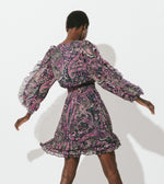 Bellamy Mini Dress | Caymen Paisley Purple Dresses Cleobella 