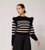 Blair Sweater | Black/Ivory Tops Cleobella 