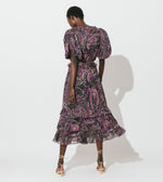 Callista Midi Dress | Caymen Paisley Purple Dresses Cleobella 
