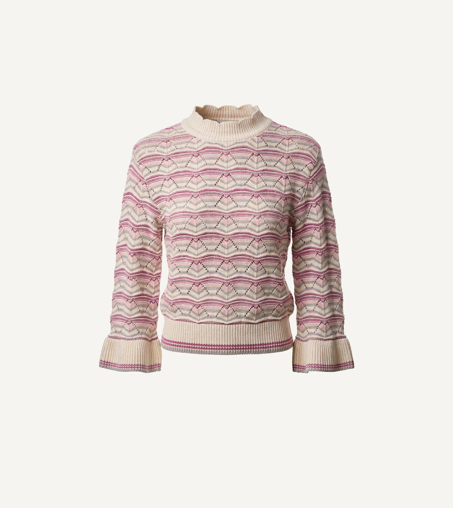 Deedee Sweater | Ivory Multi Tops Cleobella 