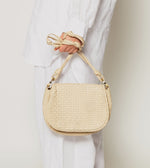 Delphine Woven Saddle Bag | Ivory Totes Cleobella 