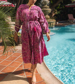 Ellen Ankle Dress | Caymen Paisley Pink Dresses Cleobella 