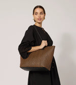 Eugenie Woven Tote Bag | Brown Multi Totes Cleobella 