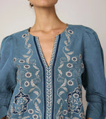 Farrah Blouse | Cardamom Blue Tops Cleobella 