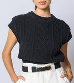 Gigi Sweater Vest | Black Tops Cleobella 