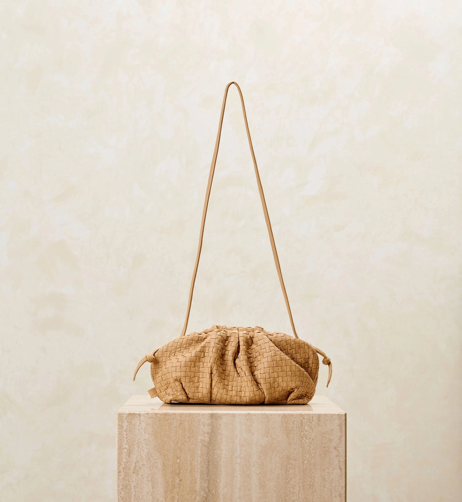 Gigi Woven Crossbody | Dark Tan Clutches Cleobella 