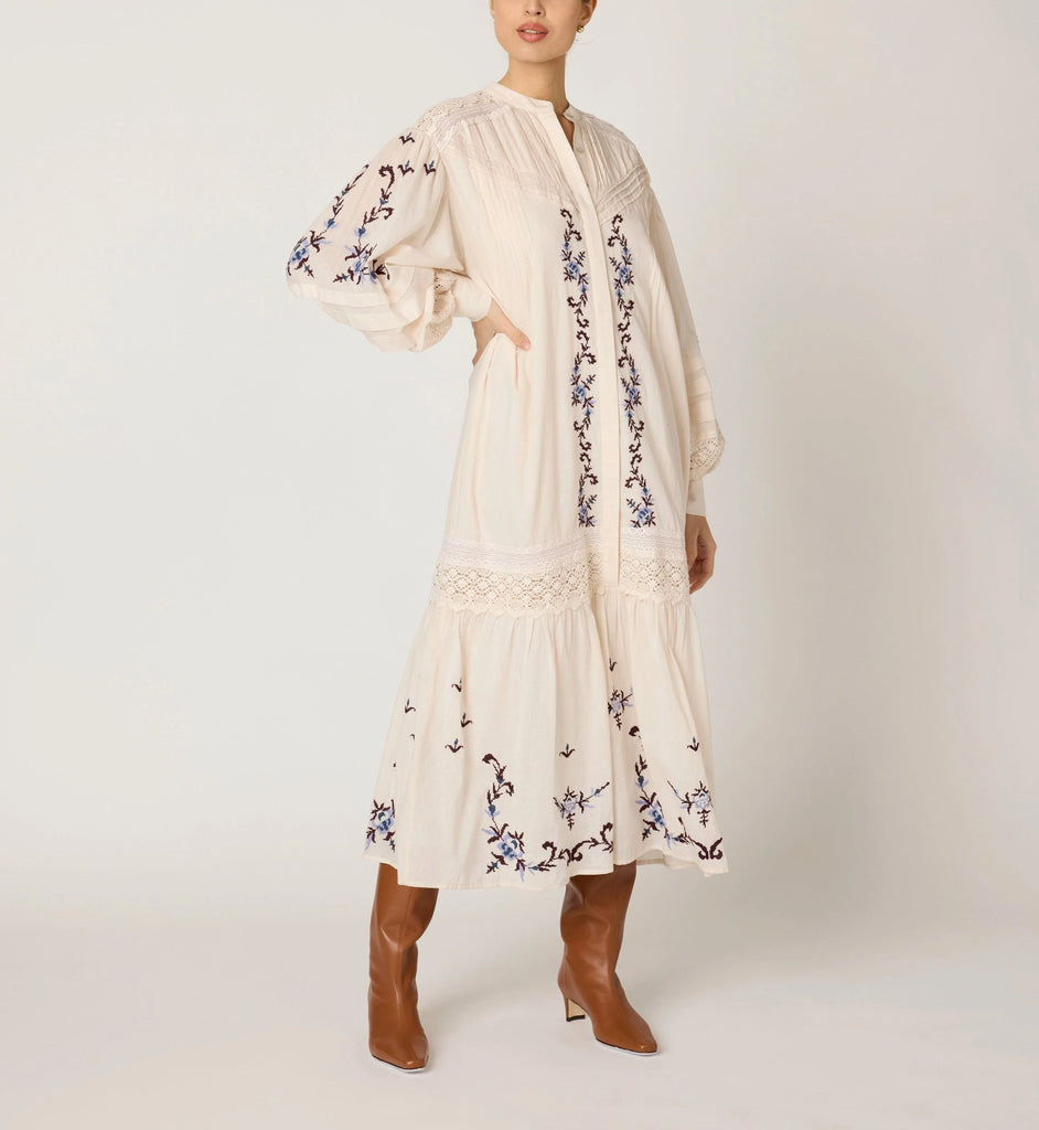 Heidi Midi Dress | Ivory Dresses Cleobella 