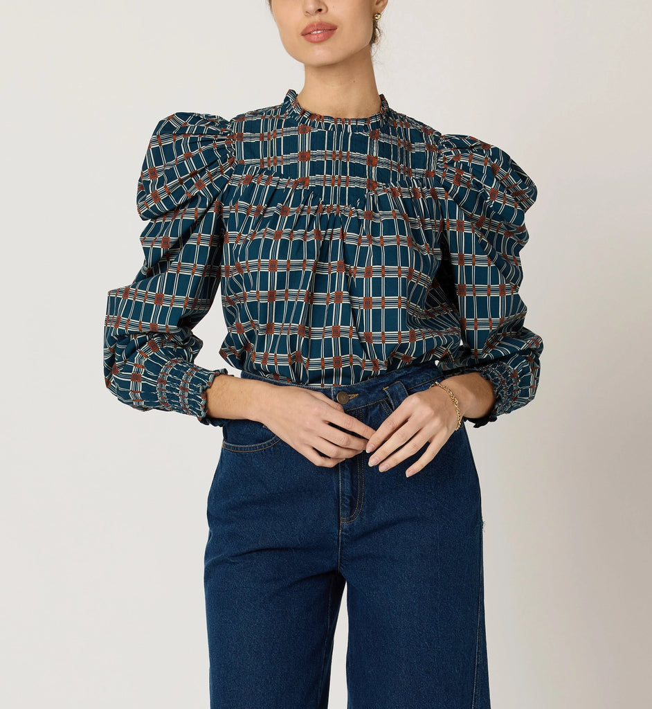 Irina Blouse | Santo Stripe Tops Cleobella 