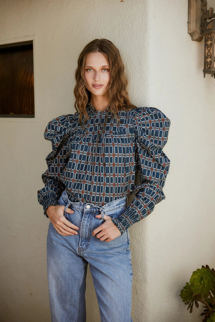 Irina Blouse | Santo Stripe Tops Cleobella 