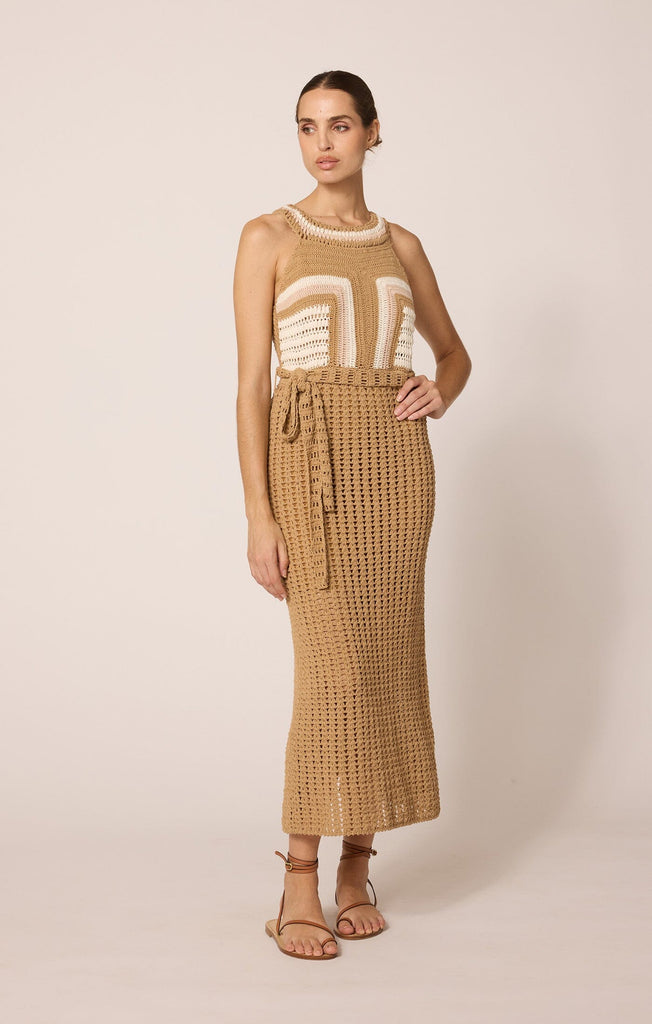 Kiana Crochet Midi Dress | Beige Dresses Cleobella 