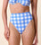Kimber Bottom | Blue Bonnet Gingham Swim-Bottom Cleobella 