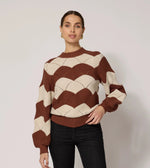 Kori Sweater | Terracotta /Ivory Tops Cleobella 