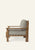 Leela Lounge Chair in Aloe Stripes Lounge Hati Home 