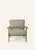 Leela Lounge Chair in Aloe Stripes Lounge Hati Home 