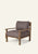 Leela Lounge Chair in Cocoa Floral Lounge Hati Home 