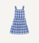 Littles Sunflower Dress | Blue Bonnet Gingham Cleobella 