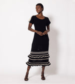 Louisa Sweater Midi Dress | Black / Ivory Dresses Cleobella 
