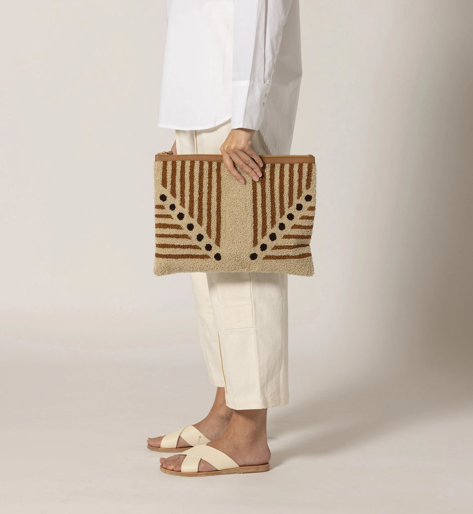 Lusso Stripe Clutch Weekenders Cleobella 