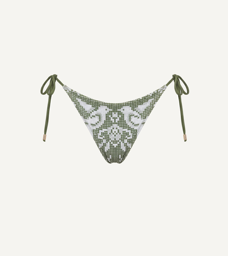 Marguerite Tie Side Bottom | Verdant Flight Swim-Bottom Cleobella 