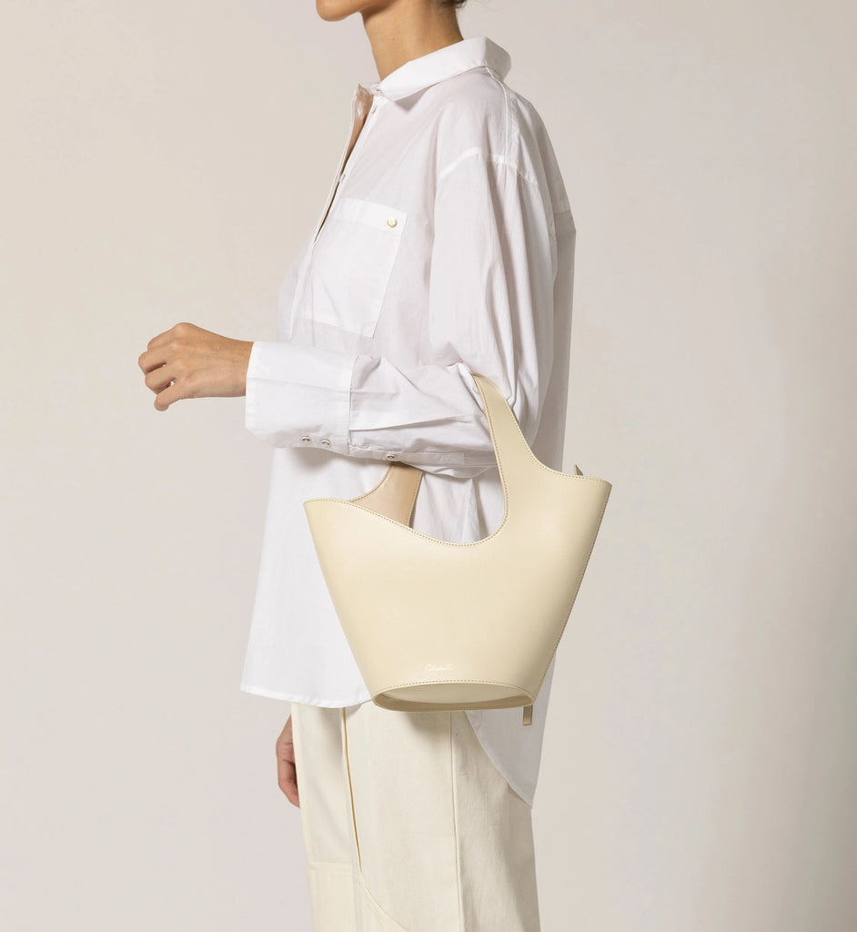 Mini Astrid Tote Bag | Ivory/Mocassin Totes Cleobella 