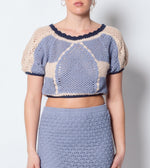 Portia Crochet Top | Blue Multi Tops Cleobella 